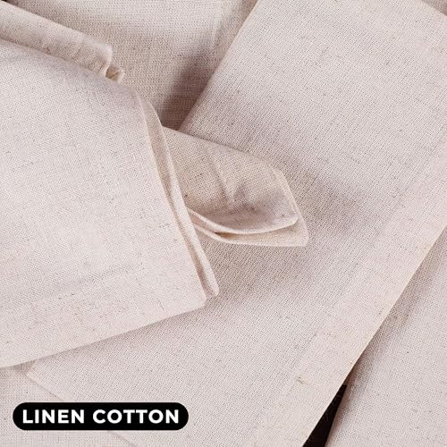 Bedding Craft Linen Flax Cotton Cloth Dinner Napkins Set of 12 – 18x18 Natural Hemstitched Reusable Fabric Napkins for Weddings, Parties, Dinners & Table Décor – Elegant & Durable - Image 2