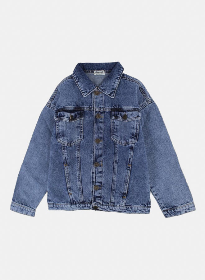 playmore Unisex Denim Jacket - Blue - Image 1