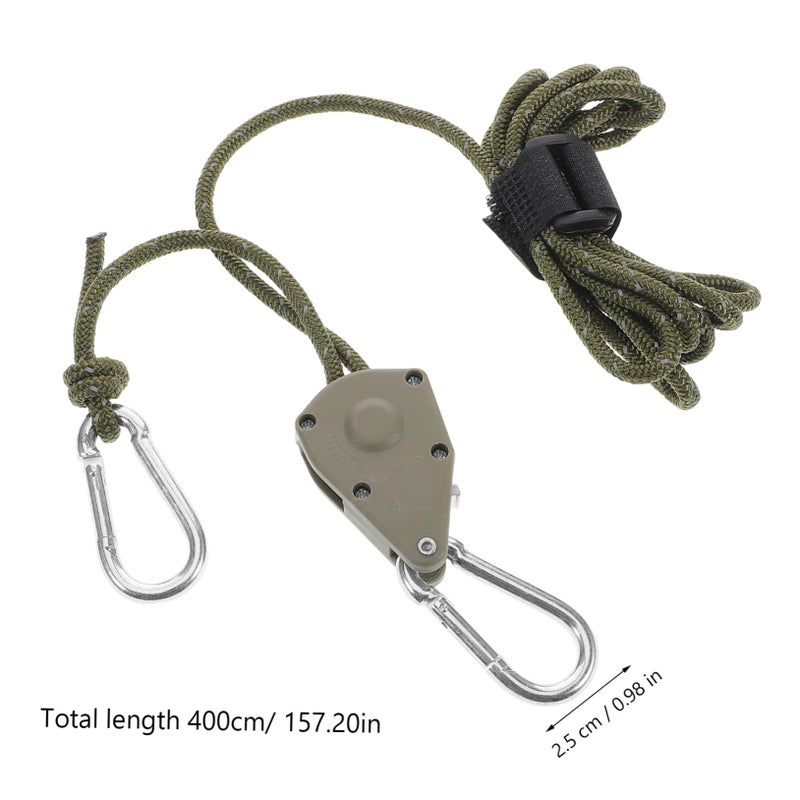 4PCS Heavy Duty Reflective Windproof Rope Hanger With Retractable Pulley System For Tents And Outdoor Camping Gear - Image 3