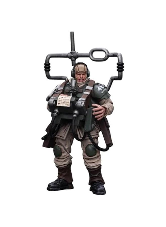 JoyToy Warhammer 40K Collectible Figure: Astra Militarum Cadian Command Squad Veteran with Master Vox 1:18 Scale Action Figures JT7912 (Veteran with Master Vox)