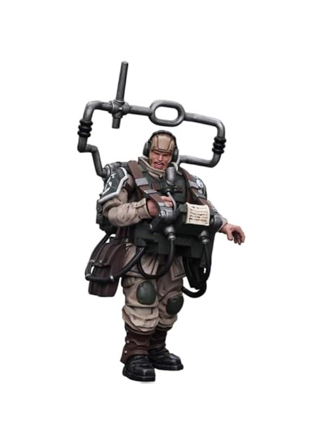 JoyToy Warhammer 40K Collectible Figure: Astra Militarum Cadian Command Squad Veteran with Master Vox 1:18 Scale Action Figures JT7912 (Veteran with Master Vox)
