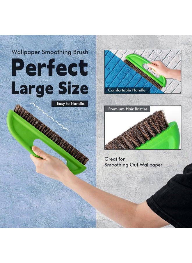 FOSHIO Professional Wallpaper Tools Kit, Including Wallpaper Smoothing Brush, Seam Roller, Paste Brush, Wallpaper Smoothing Tool, Wallpaper Scraper, Vinyl Wrap Gloves, Mesureing Tape, Exacto Knife - Image 2