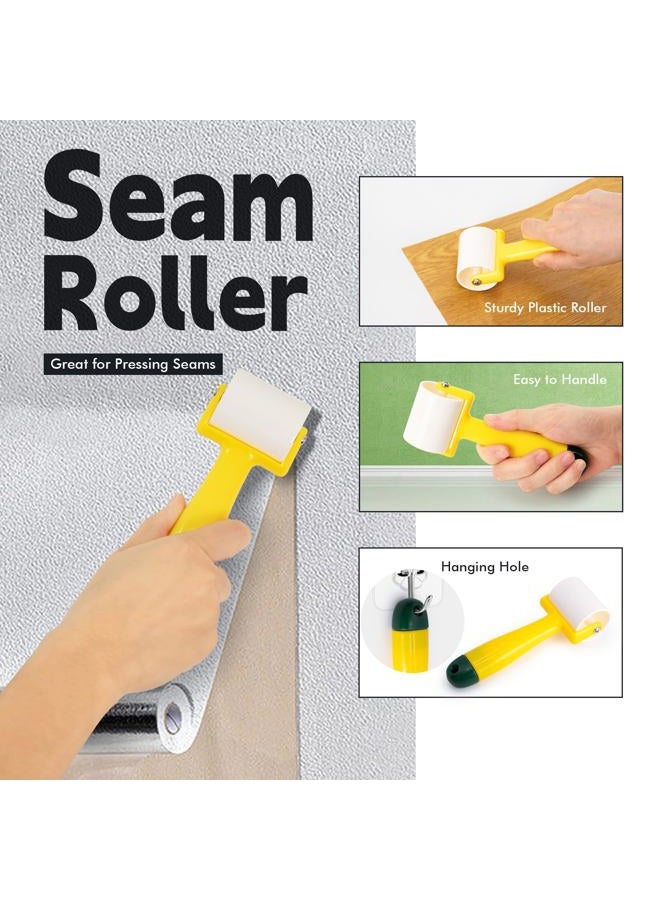 FOSHIO Professional Wallpaper Tools Kit, Including Wallpaper Smoothing Brush, Seam Roller, Paste Brush, Wallpaper Smoothing Tool, Wallpaper Scraper, Vinyl Wrap Gloves, Mesureing Tape, Exacto Knife - Image 4