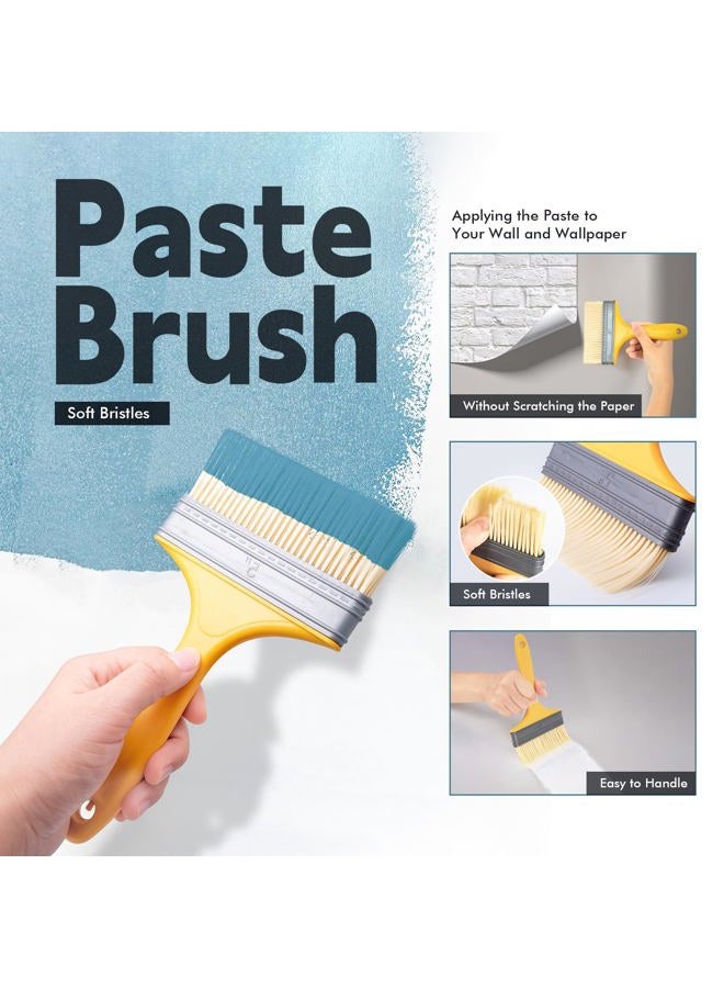 FOSHIO Professional Wallpaper Tools Kit, Including Wallpaper Smoothing Brush, Seam Roller, Paste Brush, Wallpaper Smoothing Tool, Wallpaper Scraper, Vinyl Wrap Gloves, Mesureing Tape, Exacto Knife - Image 3