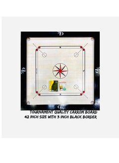 لوحة Carrom بجودة البطولة مقاس 42 بوصة مع لوح أسود 3 بوصة