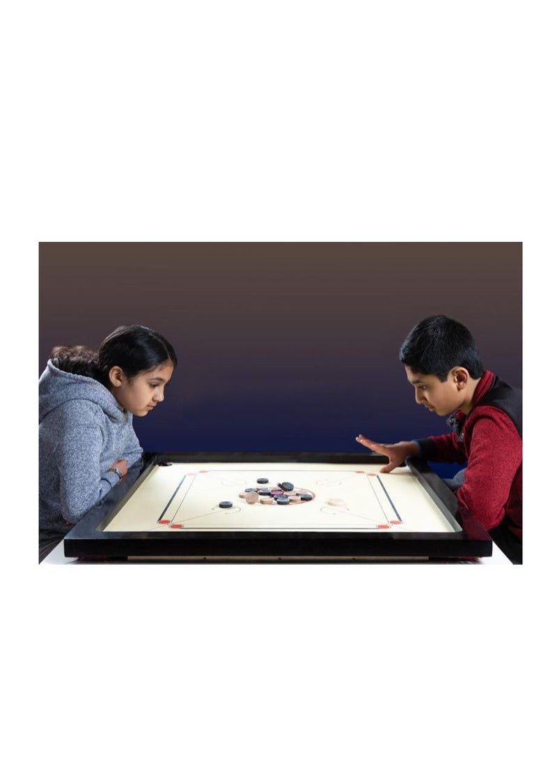 ماركة غير محددة - لوحة Carrom بجودة البطولة مقاس 42 بوصة مع لوح أسود 3 بوصة - Image 1