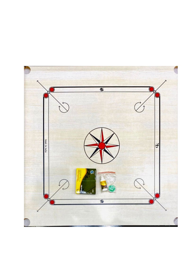 ماركة غير محددة - لوحة Carrom بجودة البطولة مقاس 42 بوصة مع لوح أسود 3 بوصة - Image 1