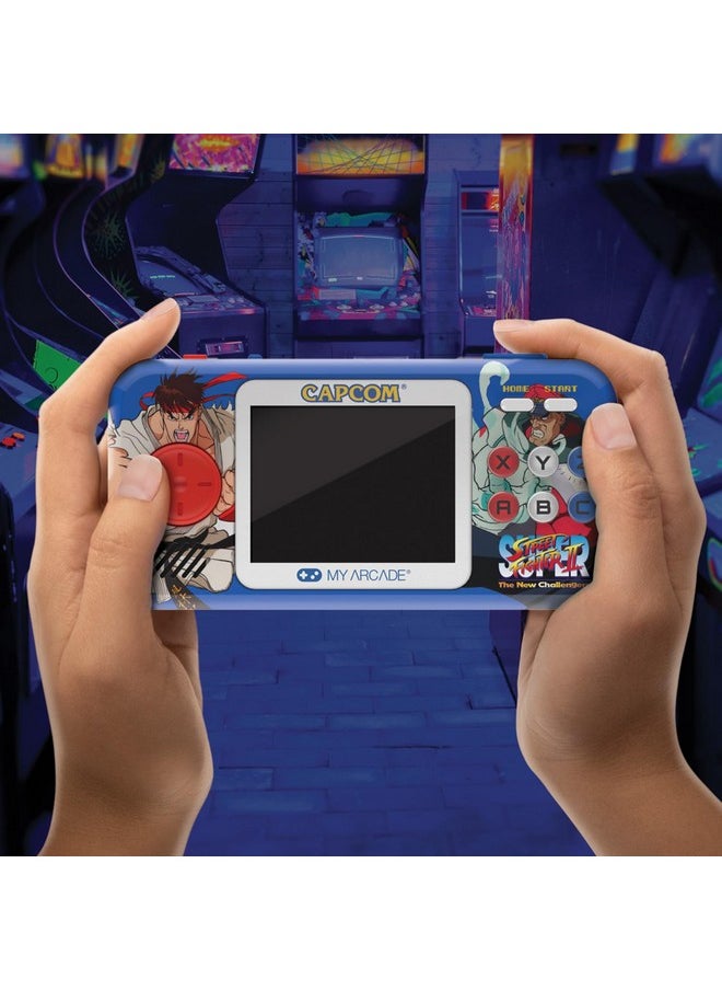My Arcade Street Fighter II Pocket Player Pro: Capcom Officially Licensed Handheld Game Console, 2 Games in 1, 2.75" Color Screen