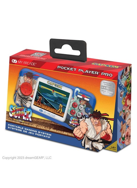 My Arcade Street Fighter II Pocket Player Pro: Capcom Officially Licensed Handheld Game Console, 2 Games in 1, 2.75" Color Screen