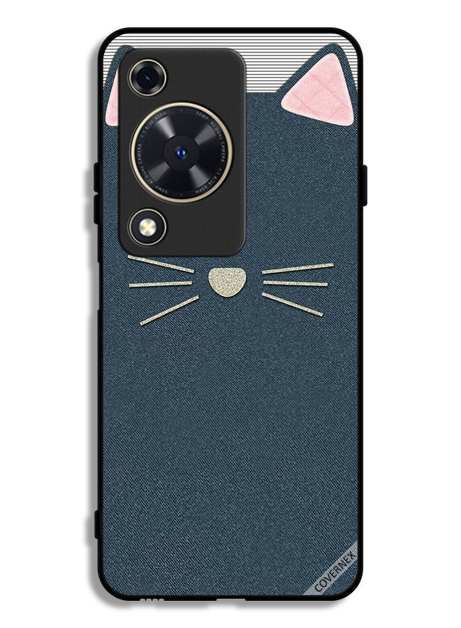 Covernex Huawei Nova Y63 Protective Case Cover Cat Art Leather Pattern