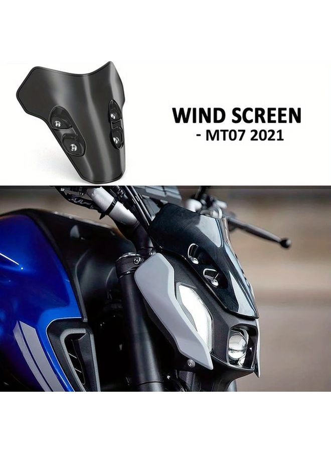 Black Windshield Deflector Protection Kit For Yamaha MT07 MT 07 2021 2022 Motorcycle - Image 1