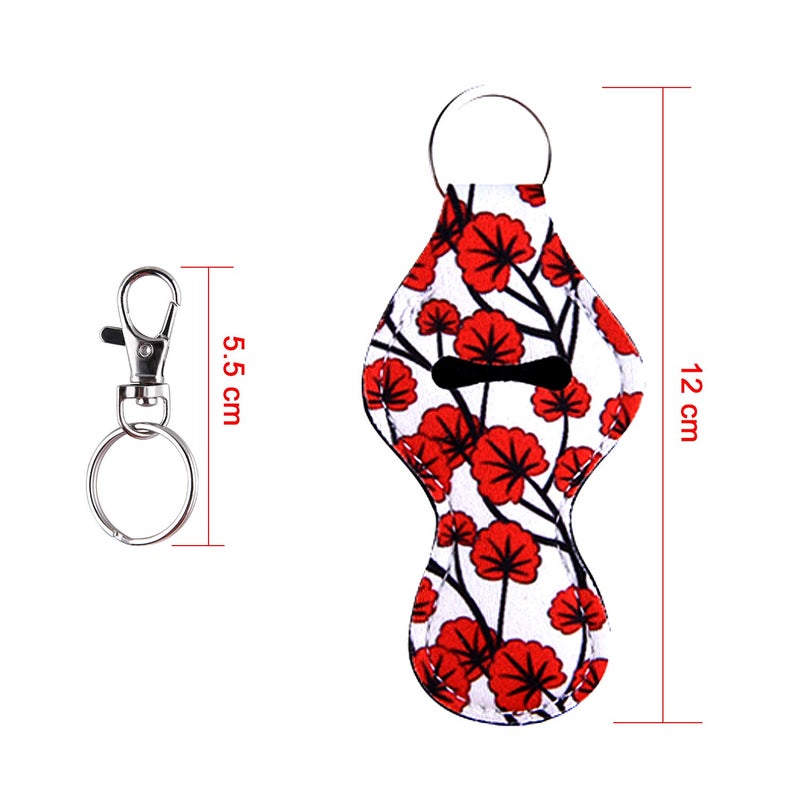 Duufin Duufin 20 Pieces Chapstick Holder Keychains Bulk with 20 Pieces Metal Clip Cords Lipstick Holder Chapstick Keyring Holder  - Image 2