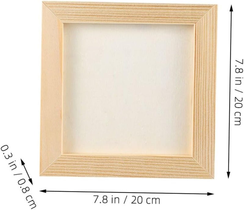 GALPADA 5pcs Wooden DIY Picture Frames 20x20cm Paintable Blank Photo Frames for ’ Art Display and Craft Projects, Wood Material, Suitable for Boys and Room Décor - Image 2
