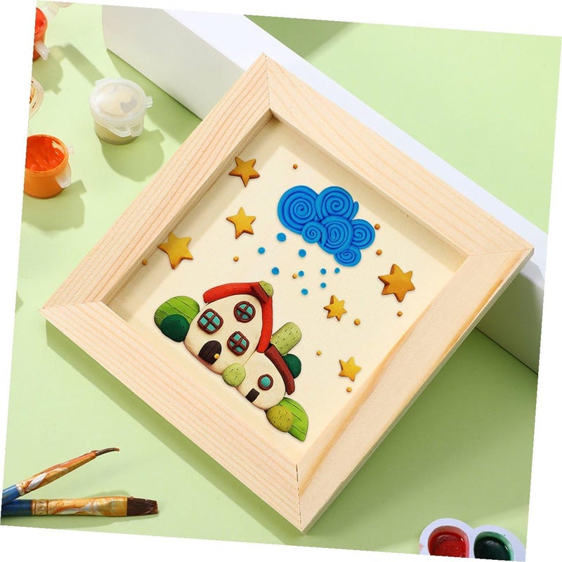 GALPADA 5pcs Wooden DIY Picture Frames 20x20cm Paintable Blank Photo Frames for ’ Art Display and Craft Projects, Wood Material, Suitable for Boys and Room Décor - Image 5