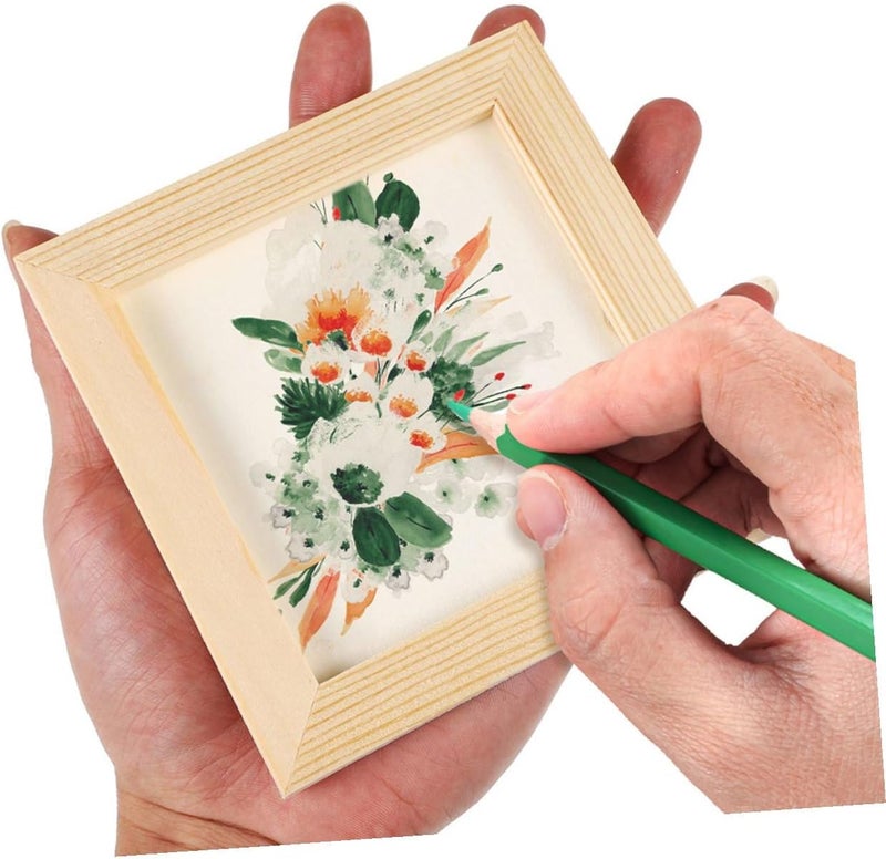 GALPADA 5pcs Wooden DIY Picture Frames 20x20cm Paintable Blank Photo Frames for ’ Art Display and Craft Projects, Wood Material, Suitable for Boys and Room Décor - Image 4