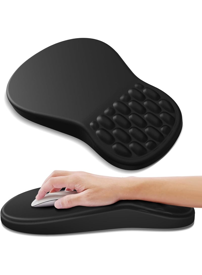 Ergonomic Mouse Pad with Wrist Rest Support, Mousepad with Comfortable Memory Foam Wrist Rest and Non-Slip PU Base for Pain Relief, Computer, Laptop, Office, Home - Image 1