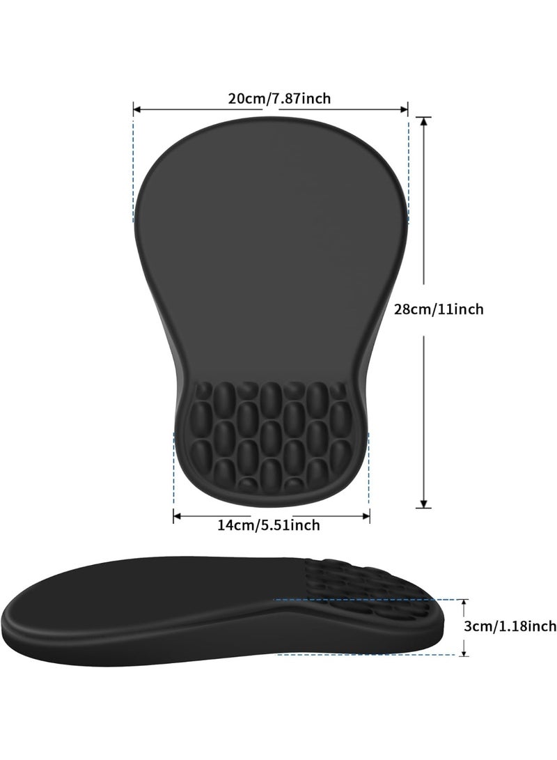 Ergonomic Mouse Pad with Wrist Rest Support, Mousepad with Comfortable Memory Foam Wrist Rest and Non-Slip PU Base for Pain Relief, Computer, Laptop, Office, Home - Image 5