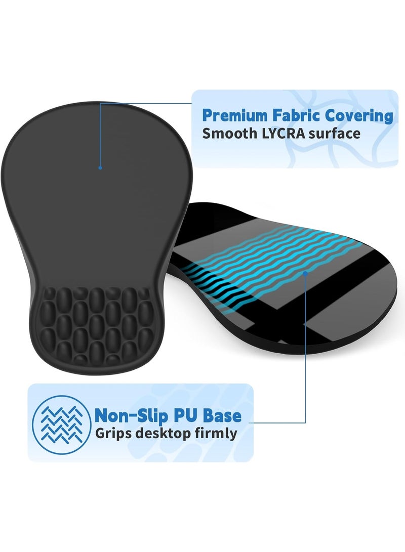 Ergonomic Mouse Pad with Wrist Rest Support, Mousepad with Comfortable Memory Foam Wrist Rest and Non-Slip PU Base for Pain Relief, Computer, Laptop, Office, Home - Image 4