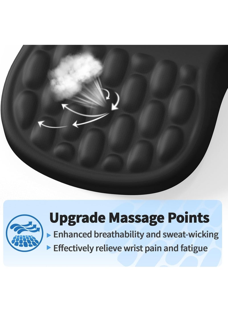 Ergonomic Mouse Pad with Wrist Rest Support, Mousepad with Comfortable Memory Foam Wrist Rest and Non-Slip PU Base for Pain Relief, Computer, Laptop, Office, Home - Image 2