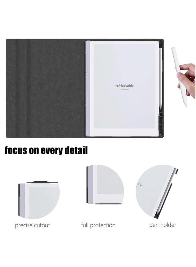 Case Compatible with Remarkable Paper Pro 11.8 inch 2024 - Multi-Viewing Adjustable Folding Book Folio Cover Built-in Pen Holder for - Image 3