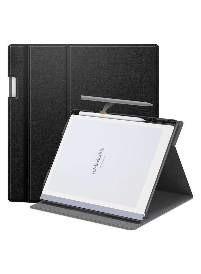 Case Compatible with Remarkable Paper Pro 11.8 inch 2024 - Multi-Viewing Adjustable Folding Book Folio Cover Built-in Pen Holder for - Image 1