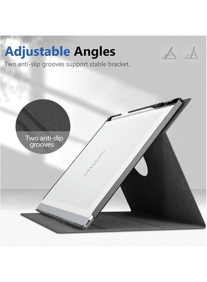 Case Compatible with Remarkable Paper Pro 11.8 inch 2024 - Multi-Viewing Adjustable Folding Book Folio Cover Built-in Pen Holder for - Image 2