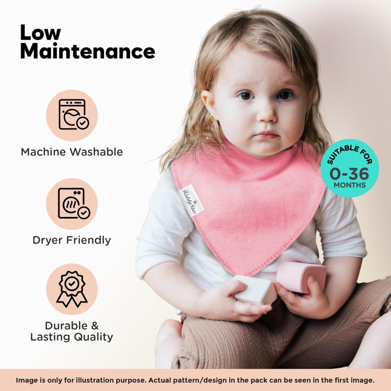 KiddyStar Drool Bibs for Babies â€“ Organic, Unisex, Soft Absorbent Teething Bibs with Adjustable Snaps - Image 5