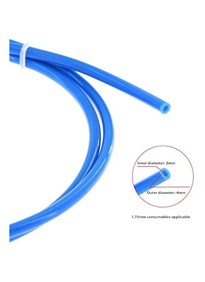 1Set PTFE Tube Blue PTFE Tubing (1M) with PC4-M6 Fitting and PC4-M10 Fitting Connector for 3D Printer 1.75mm Filament