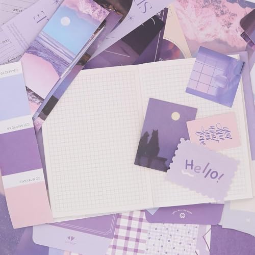 STORE 2508 Store2508 346pcs Journal Supplies Kit Vintage Scrapbook Stickers Art journaling kit. Journal Schedulers DIY Paper Stickers for Decoration Notebook Collage Album Aesthetic Tape (Moonlight) - Image 4