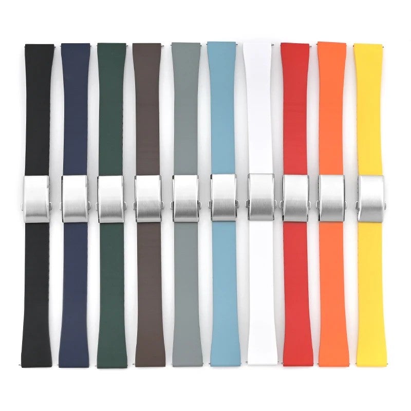Bluejw Replacement Watch Strap for Cartier – 18mm 19mm 20mm 21mm 22mm FKM Rubber Watch Bands in Multiple Colors - Image 2