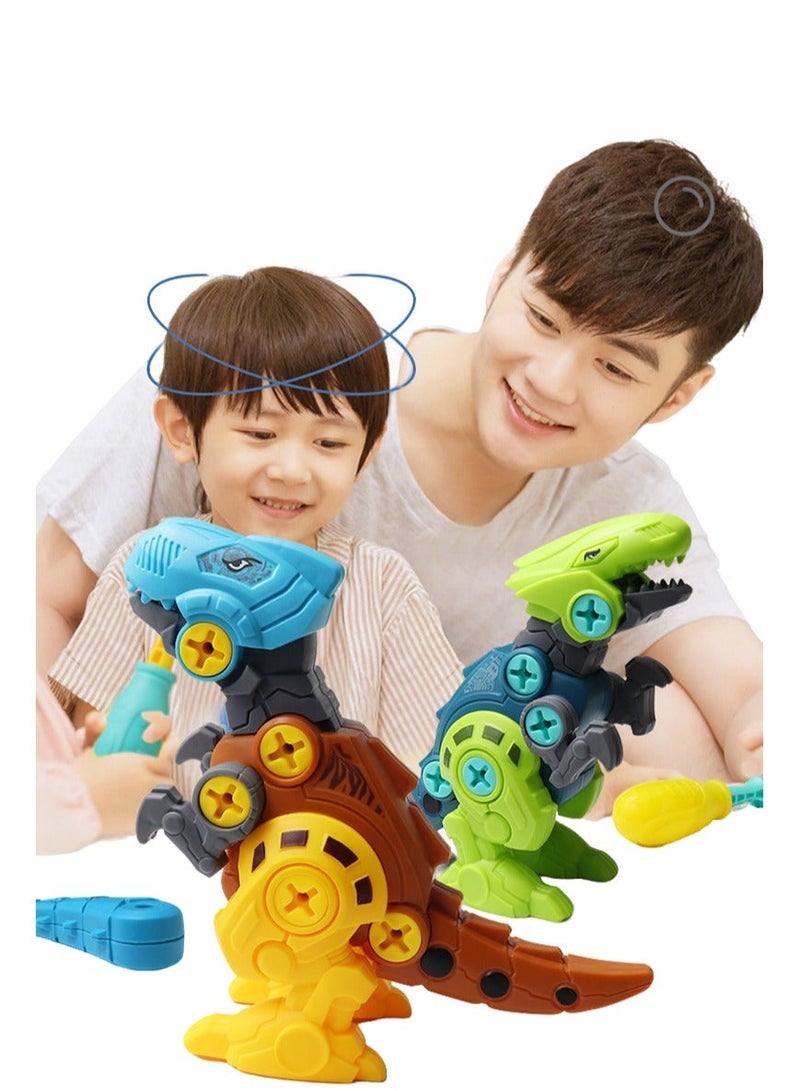 assembling dinosaur building blocks，dinosaur egg，DIY toys, educational assembling toys for children and adults，blue egg and blue dinosaur - Image 3