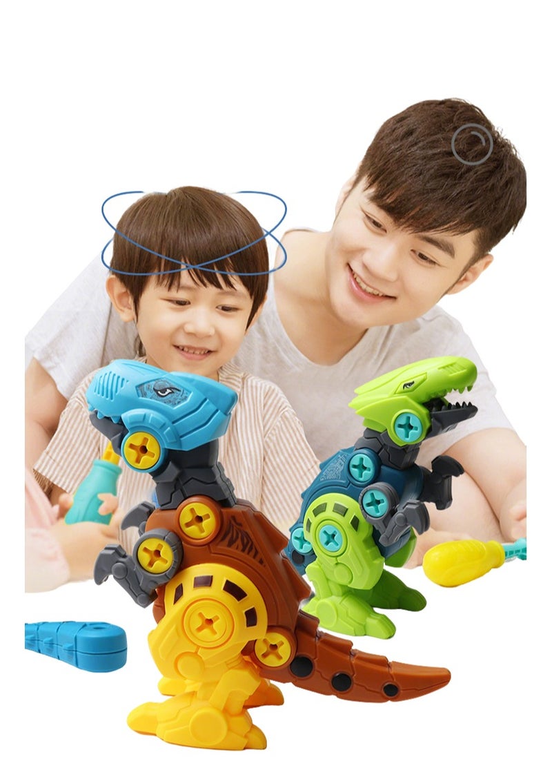 assembling dinosaur building blocks，dinosaur egg，DIY toys, educational assembling toys for children and adults，blue egg and blue dinosaur  - Image 4
