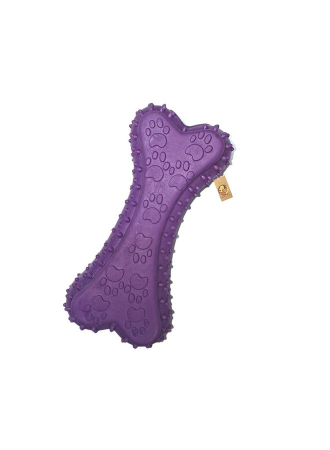 لعبة صرير للكلاب مصنوعة من مطاط اللاتكس الطبيعي (عظمة شوكية) | للكلاب الصغيرة والمتوسطة والجراء | لعبة متينة وآمنة للمضغ والإحضار | تقلل من قلق الانفصال - Image 1