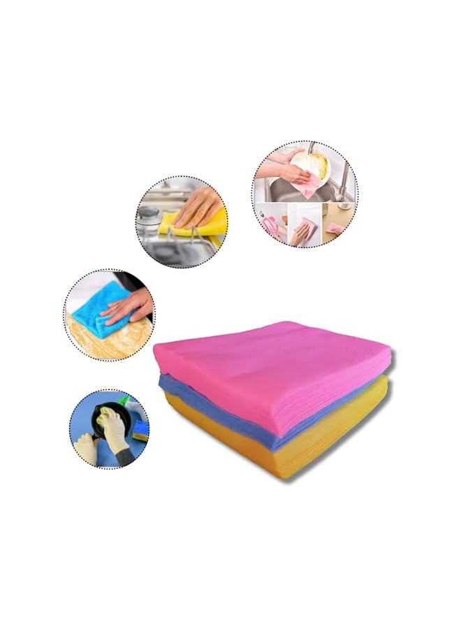 promass Kitchen Cleaning Cloths Set - 18pcs | Reusable All-Purpose Cleaning Cloths - Highly Absorbent Rags for Kitchen, Car, Garage, and Home - Soft, Durable & Easy to Clean All Surfaces - Image 2