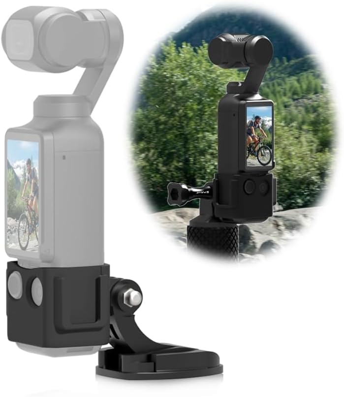 Sports Camera Accessories Multifunction Expansion Adapter, for DJI OSMO Pocket 3, Mount Adapter Frame with 1/4 Inch Hole & Dual Cold Shoe Openings - Image 1