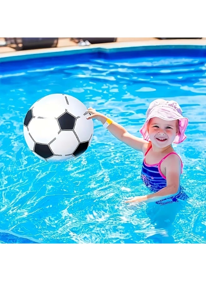 Goolsky Inflatable Soccer Ball 30.48 cm PVC Beach Balls, Red Black Blue, for Kids, Boys, Girls, Adults, Summer Beach, Swimming Pool Party Favor - Image 2