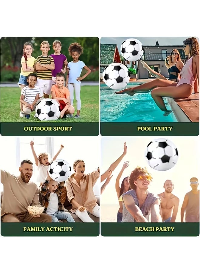 Goolsky Inflatable Soccer Ball 30.48 cm PVC Beach Balls, Red Black Blue, for Kids, Boys, Girls, Adults, Summer Beach, Swimming Pool Party Favor - Image 5