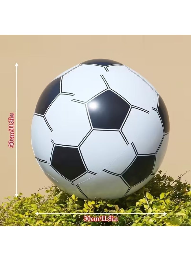 Goolsky Inflatable Soccer Ball 30.48 cm PVC Beach Balls, Red Black Blue, for Kids, Boys, Girls, Adults, Summer Beach, Swimming Pool Party Favor - Image 1