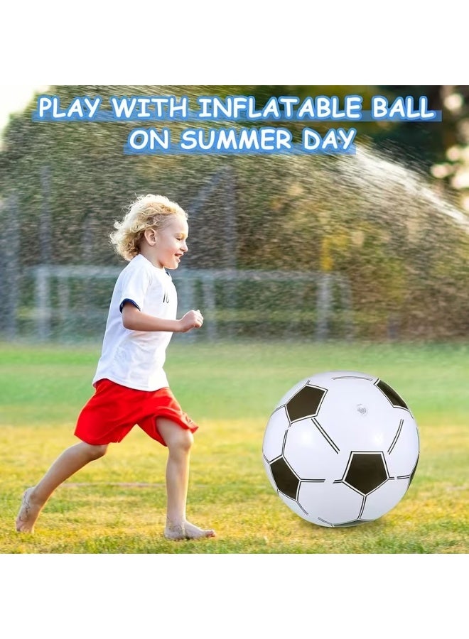 Goolsky Inflatable Soccer Ball 30.48 cm PVC Beach Balls, Red Black Blue, for Kids, Boys, Girls, Adults, Summer Beach, Swimming Pool Party Favor - Image 4