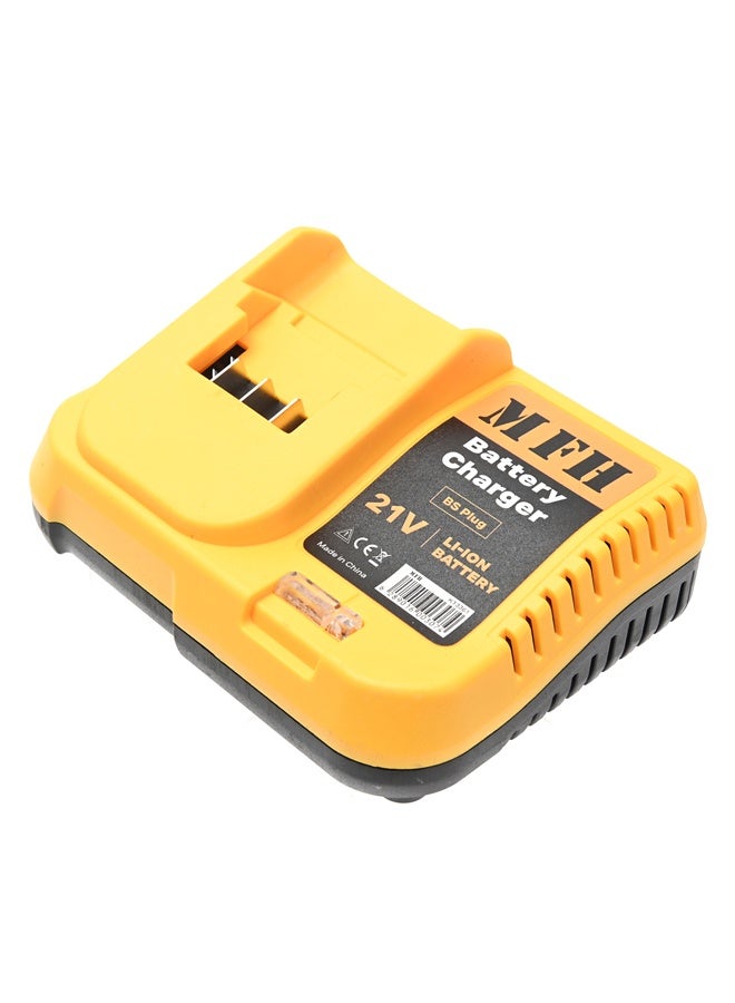 MFH TOOLS Battery Charger with BS plug - 21V Lithium Battery Charger Base, Corded Charging Dock with Indicator Light, Fast Charging Replacement for Cordless Drill, Grinder, Impact Tools Batteries - Image 4