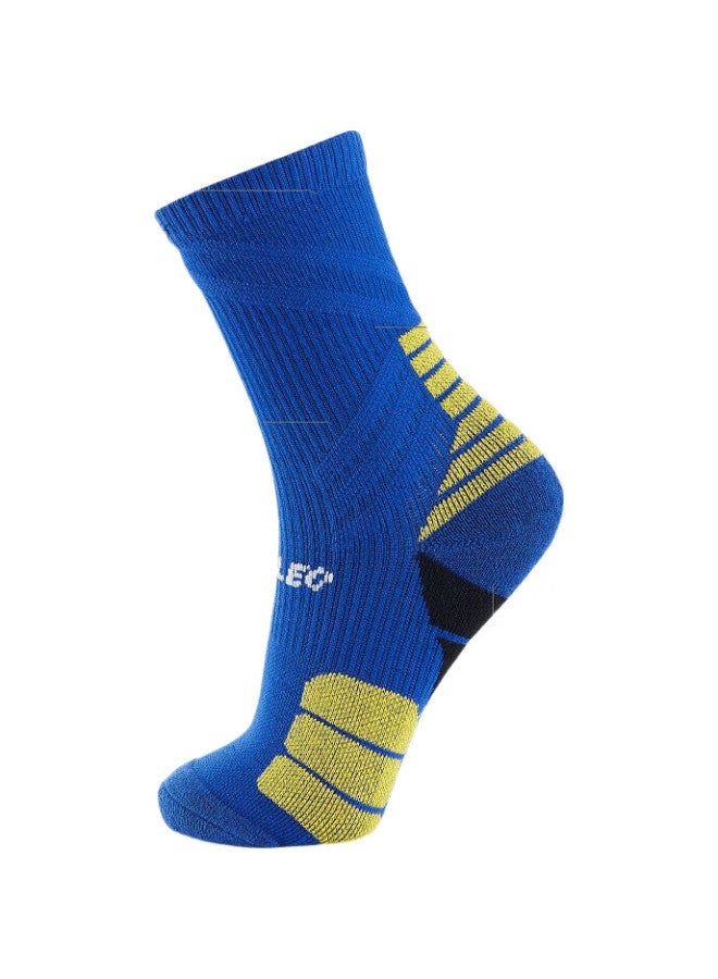 Vicleo Children'S Mid-Calf Soccer Socks With Terry Bottom, Non-Slip Professional Running Sports Training Socks V621364, Blue, Size S - Image 3