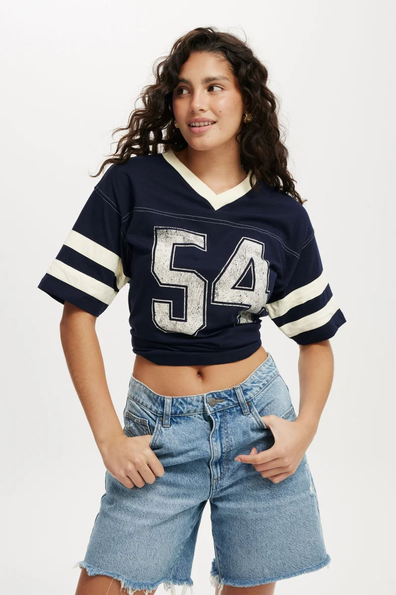 Cotton On V Neck Oversized Graphic Tee