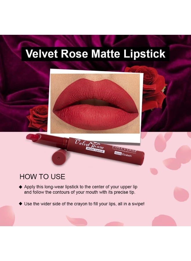 Daily Life Forever52 Velvet Rose Matte Long-Lasting Crayon Lipstick (Enriched With Rose Oil) - Hydrating Bold Lip Color With Matte Finish Look -Elizabeth 2.5g - Image 4