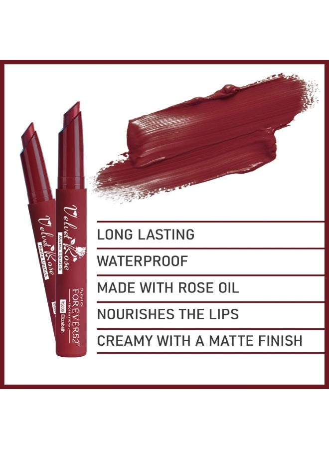 Daily Life Forever52 Velvet Rose Matte Long-Lasting Crayon Lipstick (Enriched With Rose Oil) - Hydrating Bold Lip Color With Matte Finish Look -Elizabeth 2.5g - Image 3