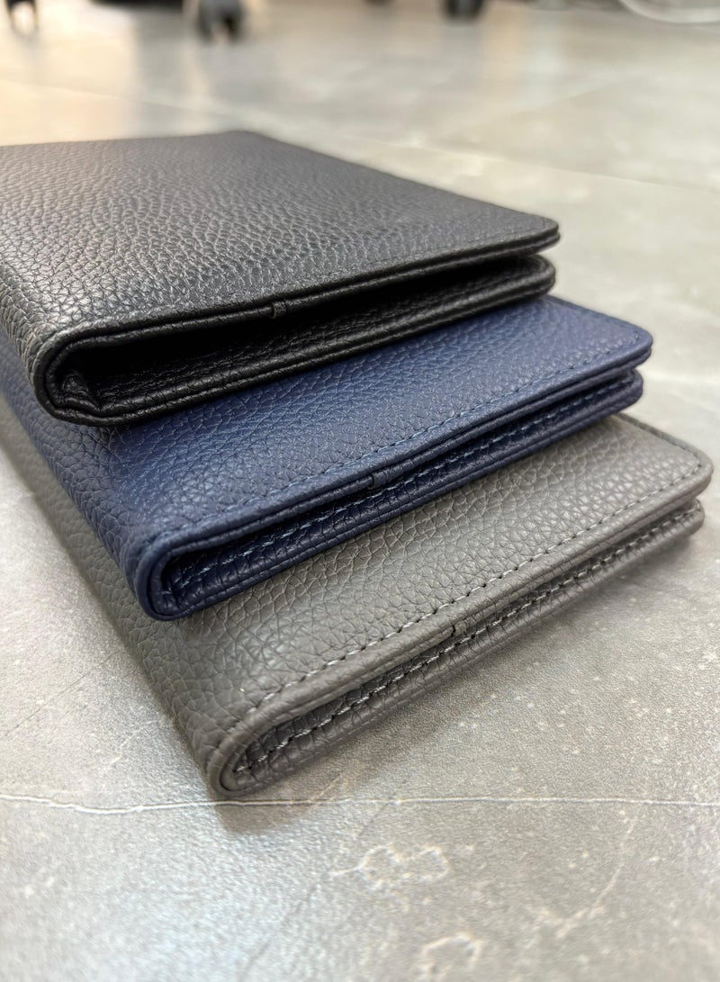 PU Leather Passport Cover (Grey) - Image 5