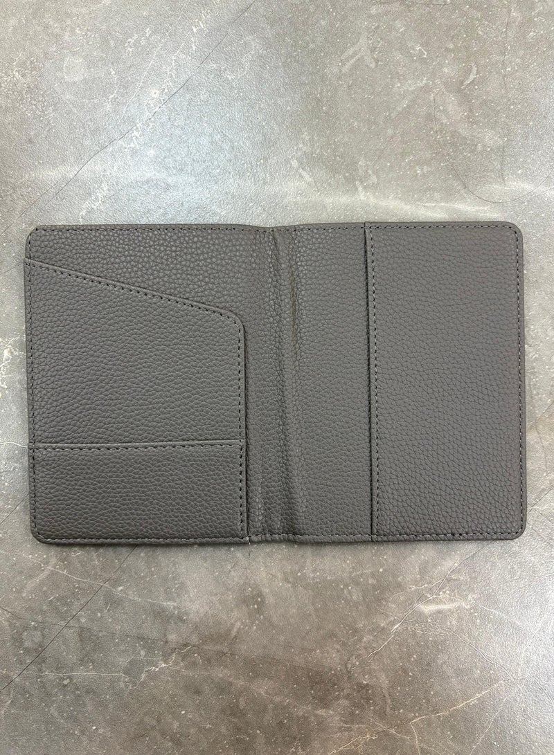 PU Leather Passport Cover (Grey) - Image 2