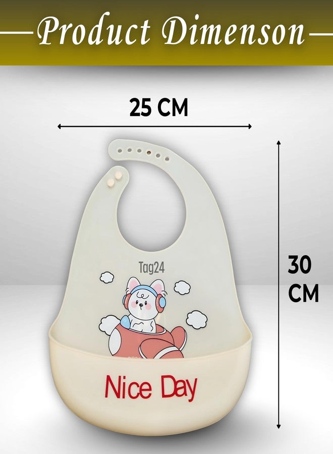 TAG24 Baby Bib for Feeding and Weaning Babies and Toddlers | Waterproof, Washable, Reusable | Adjustable Neckline with Buttons | Easy to Clean and Non-Messy Design (Nice Day) - Image 5