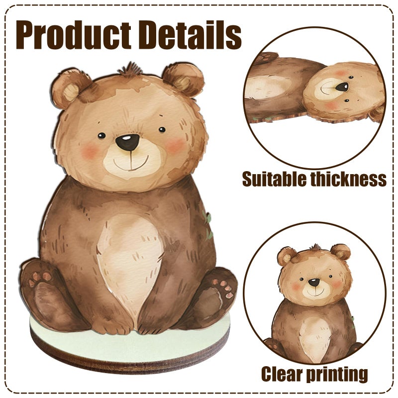 Hmecwocye Woodland Baby Shower Decorations 12Pcs Woodland Centerpieces for Table Decorations - Image 3