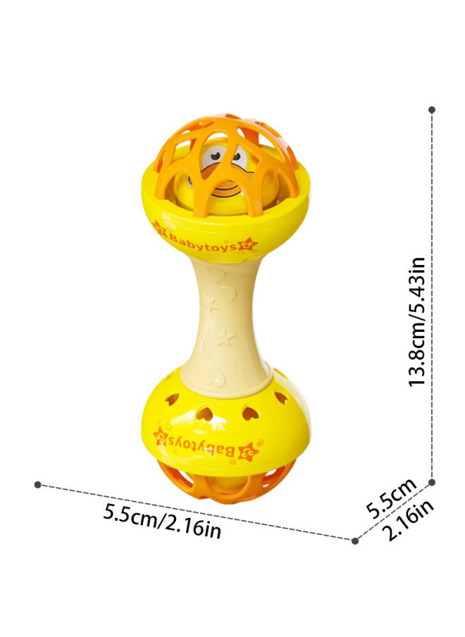 Baby Rattle Manhattan Ball Fitness Soft Rubber Hand Grab Ball Tooth Gum Rattle Hand Rattle Baby 0-1 Year Old Toy-Specifications:Double-headed Rattle  - Image 1