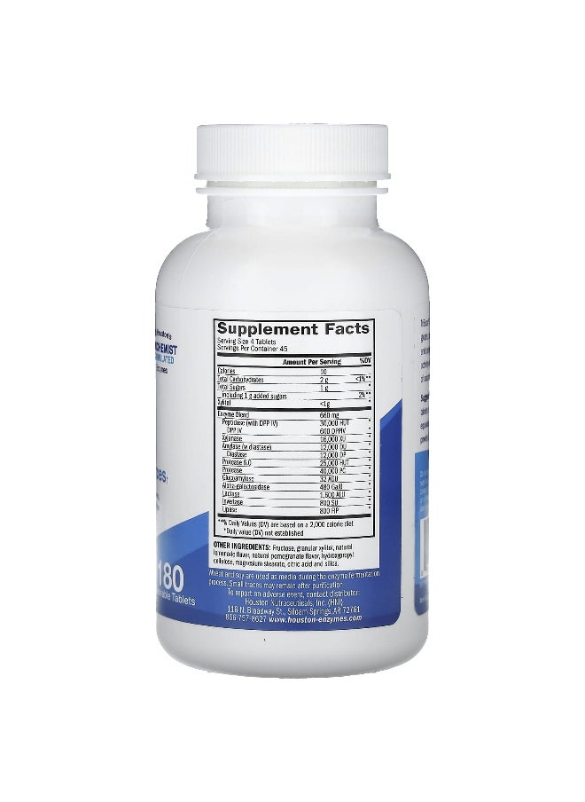 Houston Enzymes Houston Enzymes, TriEnza Chewable, 180 Chewable Tablets  - Image 2